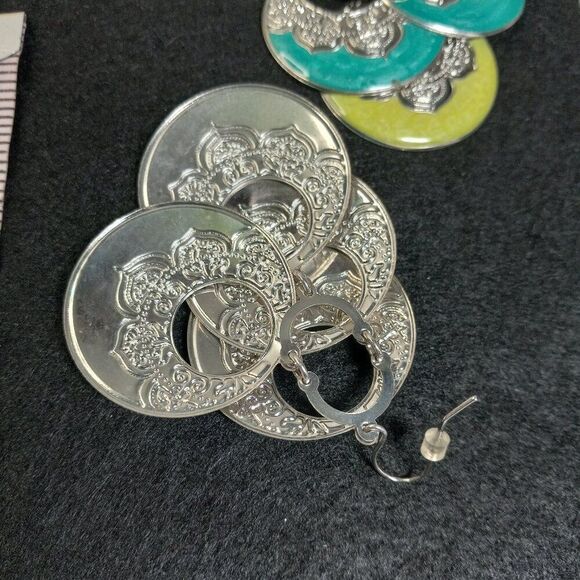 Green Bracelets and Dangling Earrings - Picture 8 of 9